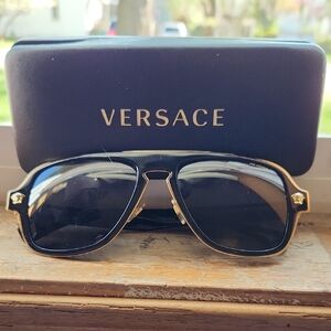 Versace Black and Gold Sunglasses